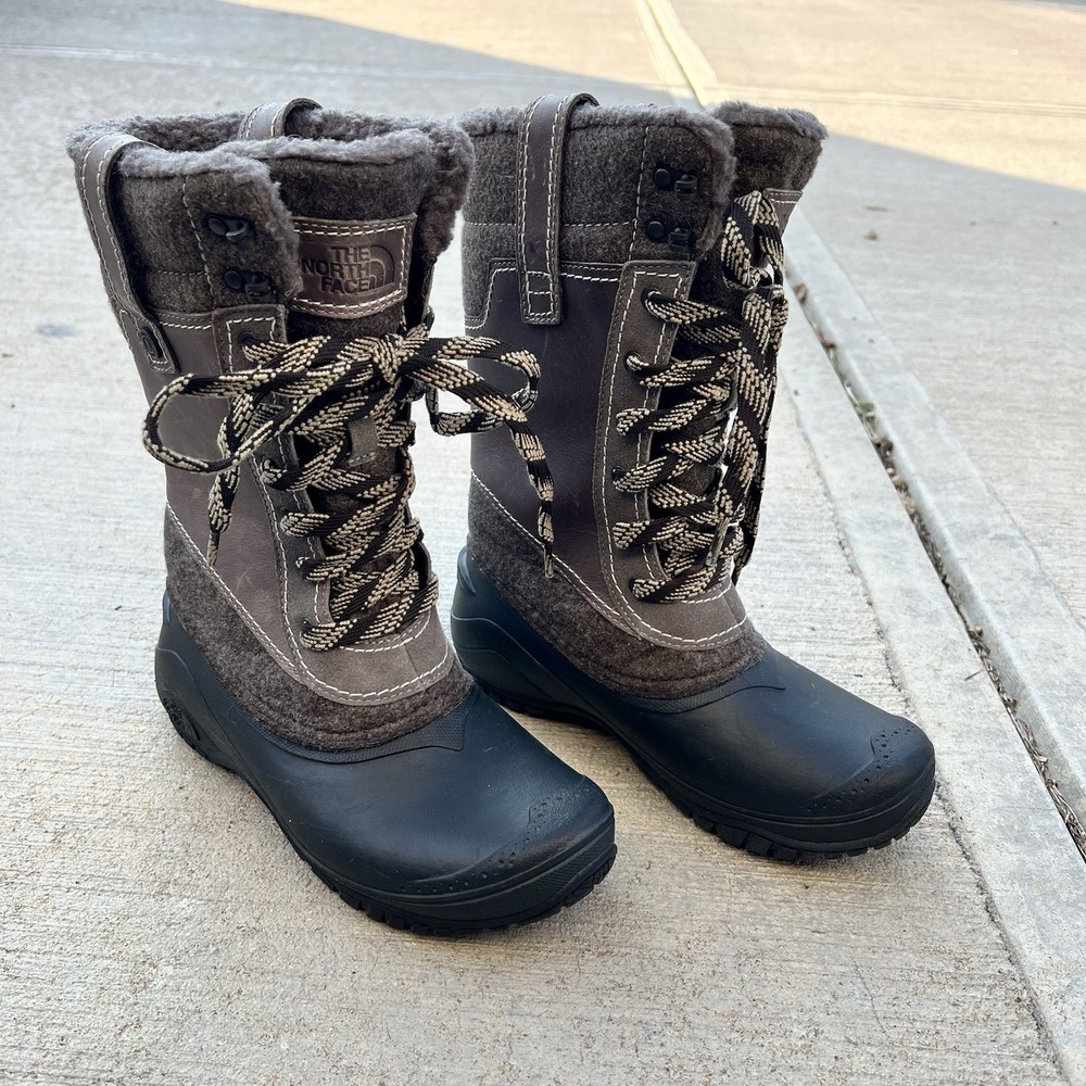 THE NORTH FACE Shellista III Waterproof Insulated Brown Winter Boot US 6
